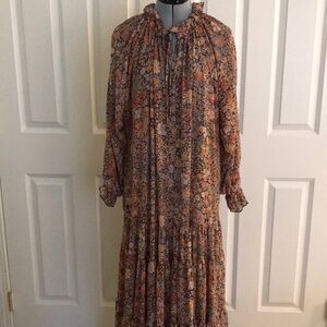 Free People Floral Long Sleeve Dress - Multicolor